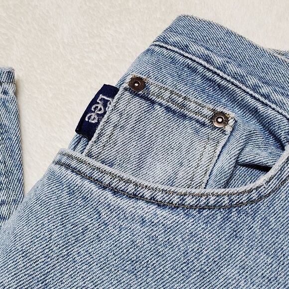 𝅺VINTAGE 1970s-80s Lee Light Distressed Stone Wash High Rise Jeans 30 - Picture 8 of 14